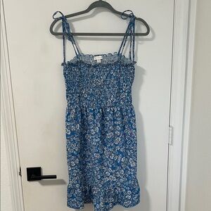 Topshop Blue and White Floral Dress